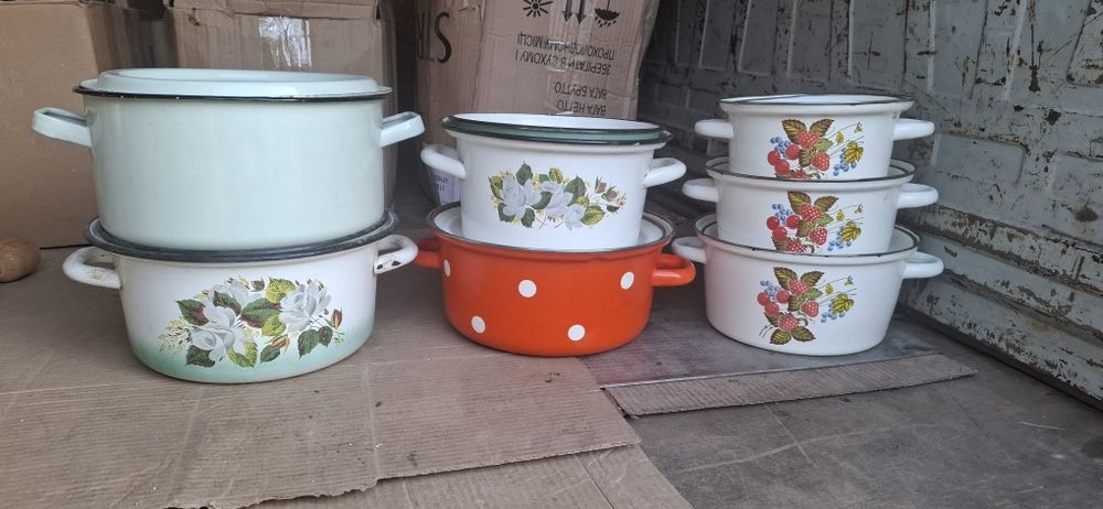 Кастрюли эмалированные СССР.