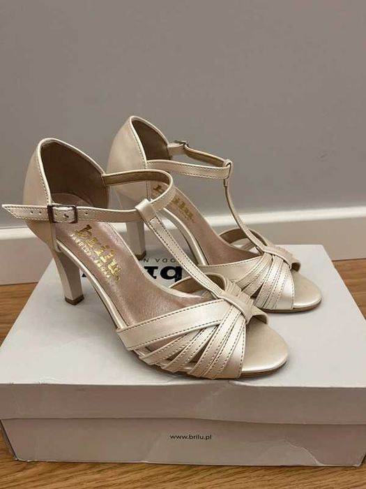 Sandałki ślubne brilu