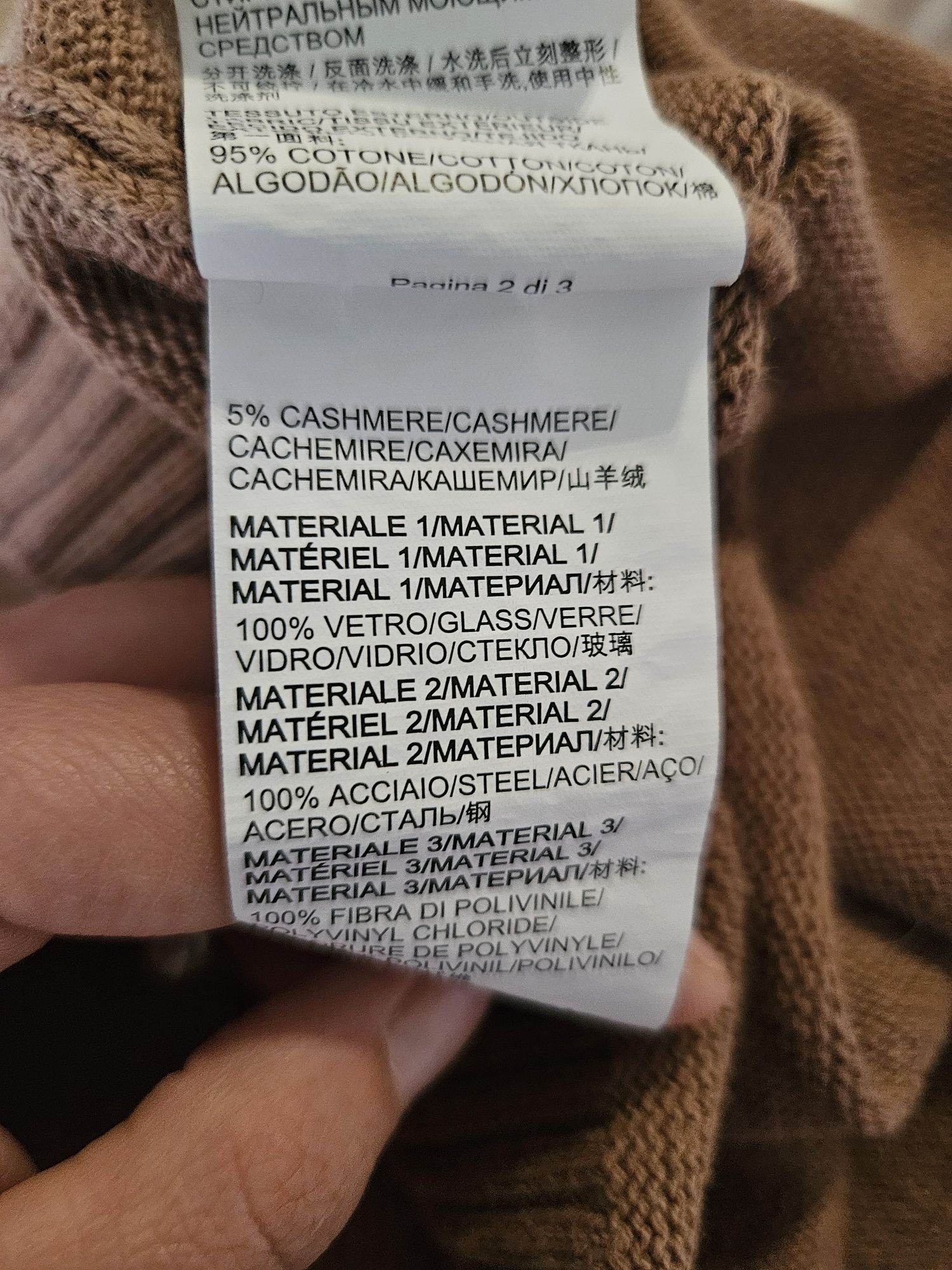 Beżowy sweter Pinko z kaszmirem