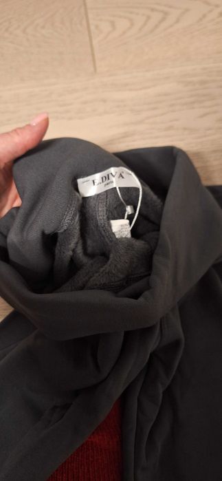Damskie ocieplane legginsy s/m granatowy