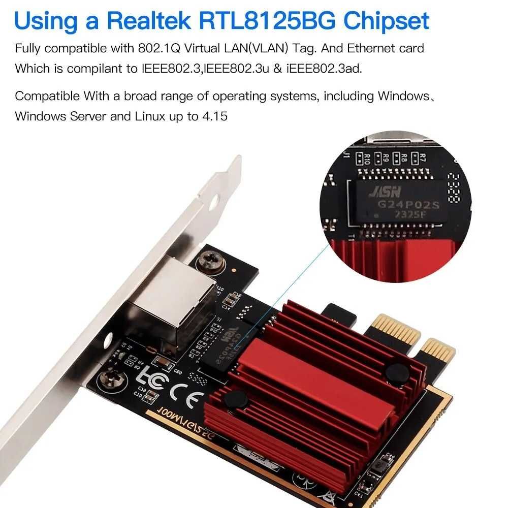 Fenvi мережева карта на чіпсеті Realtek 2,5Gbit / 2500 Mbit