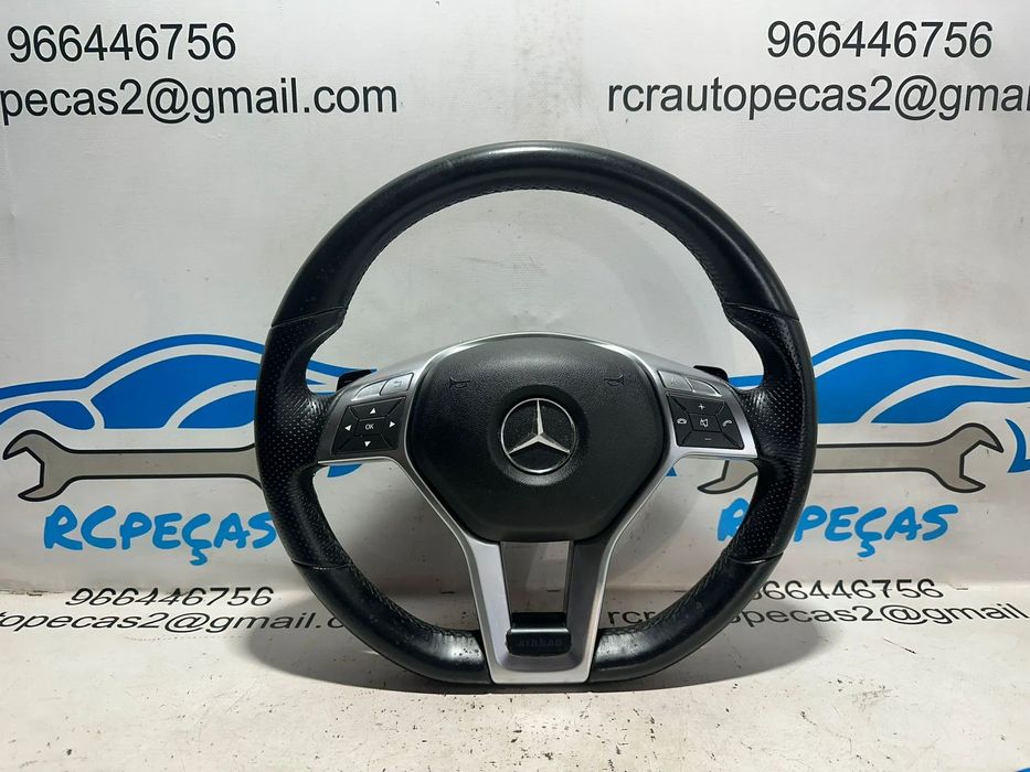 .Volante Guiador Pele Pele Perfurada Multifunções Comandos Original AMG Mercedes Benz Flat Bottom W212 W204 W218 R172
