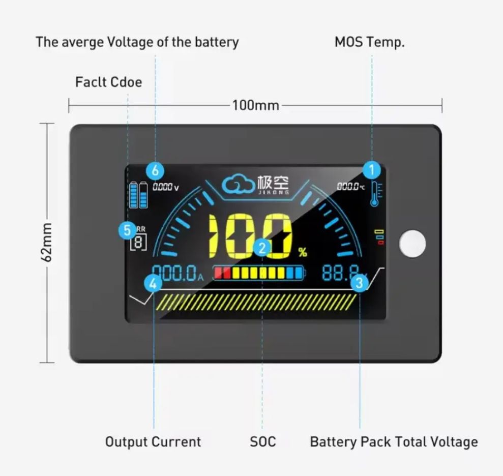 БМС плата BMS JK-B1A8S10P для збірки акумуляторів Lifepo4
