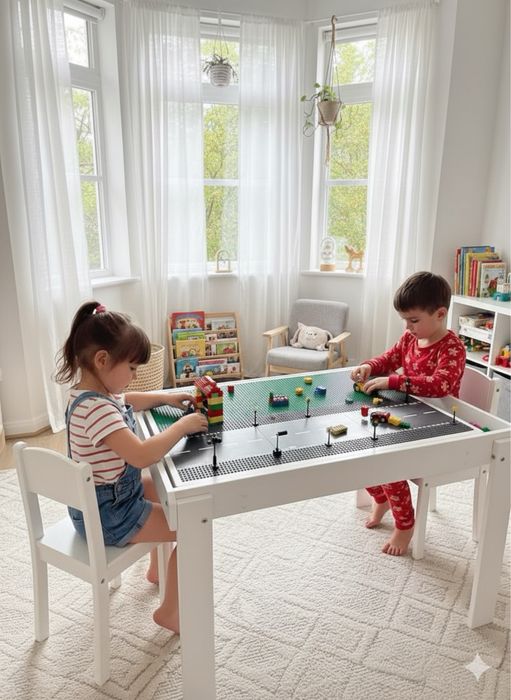 Розвиваючий дитячий столик ЛЕГО Lego пісочниця меблі конструктор