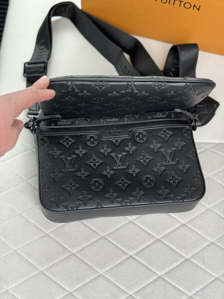 Мужская сумка через плечо барсетка Louis Vuitton 3in1