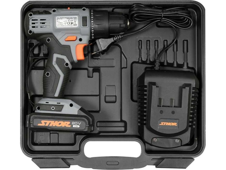 Wiertarko- Wkrętarka STHOR 20V, 26 Nm – akumulator 2 Ah