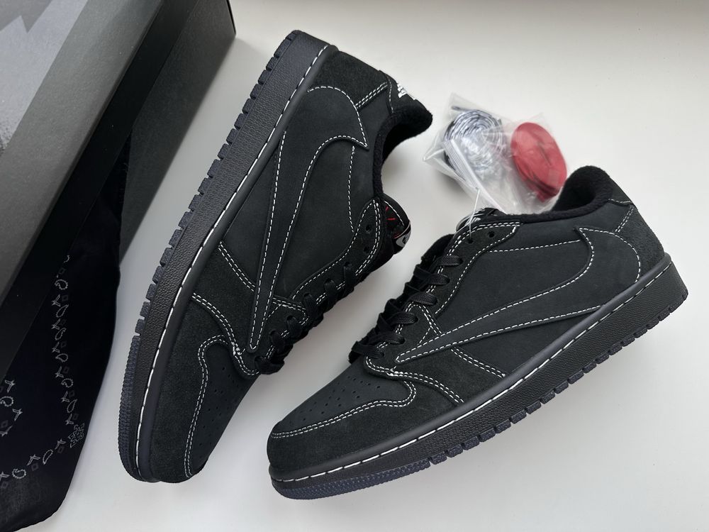 Кросівки Nike Air Jordan 1 Retro Low OG SP Travis Scott Black Phantom