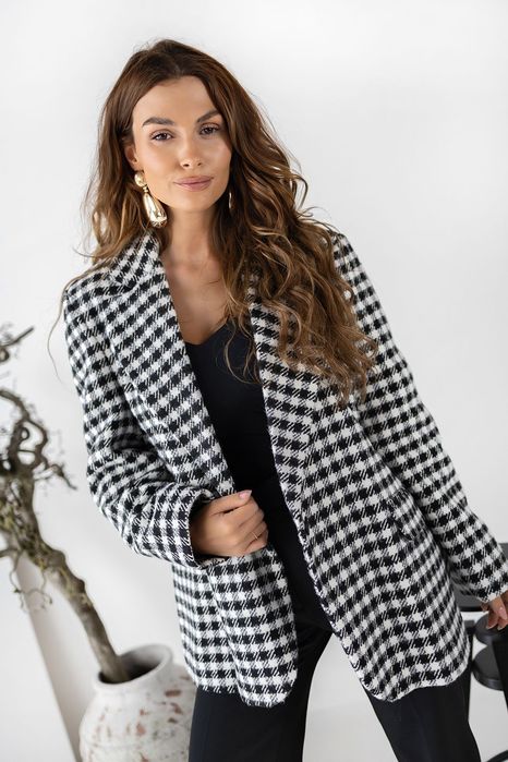 Marynarka damska oversize Edan w pepitkę rozmiar uniwersalny