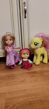 Zabawki Lalki Roszpunka maskotki Masza i kucyk Pony