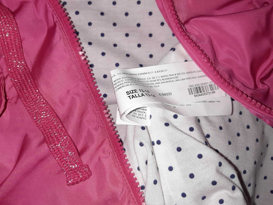 Parka impermeável com capuz rosa Sfera 13-14 anos (152-164 cm)