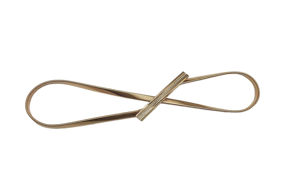 Pasek damski do sukienki sprężynka  złoty