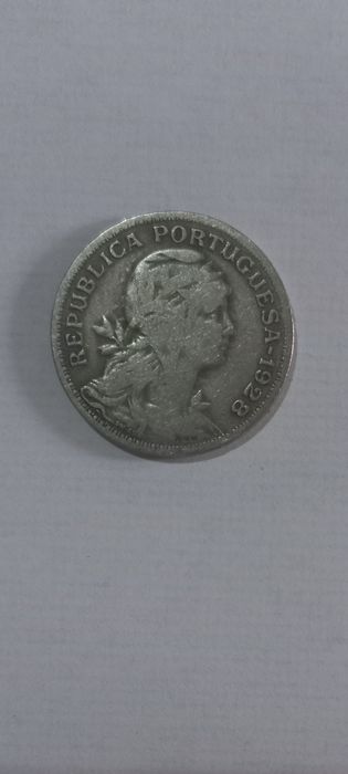 Moeda República Portuguesa  1928 50 centavos