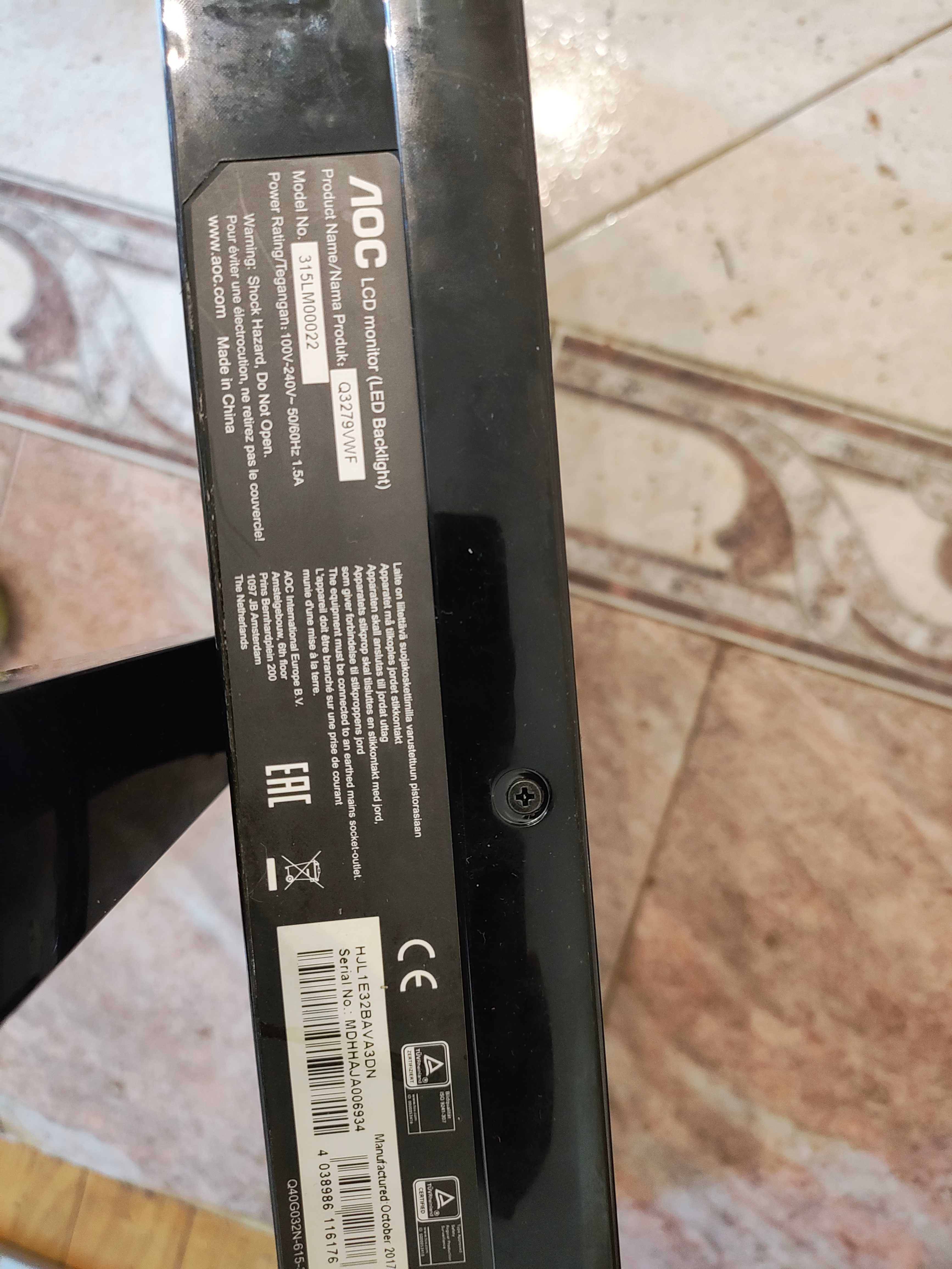 Великий монітор 31.5" AOC Q3279VWF QHD 2K 2560X1440