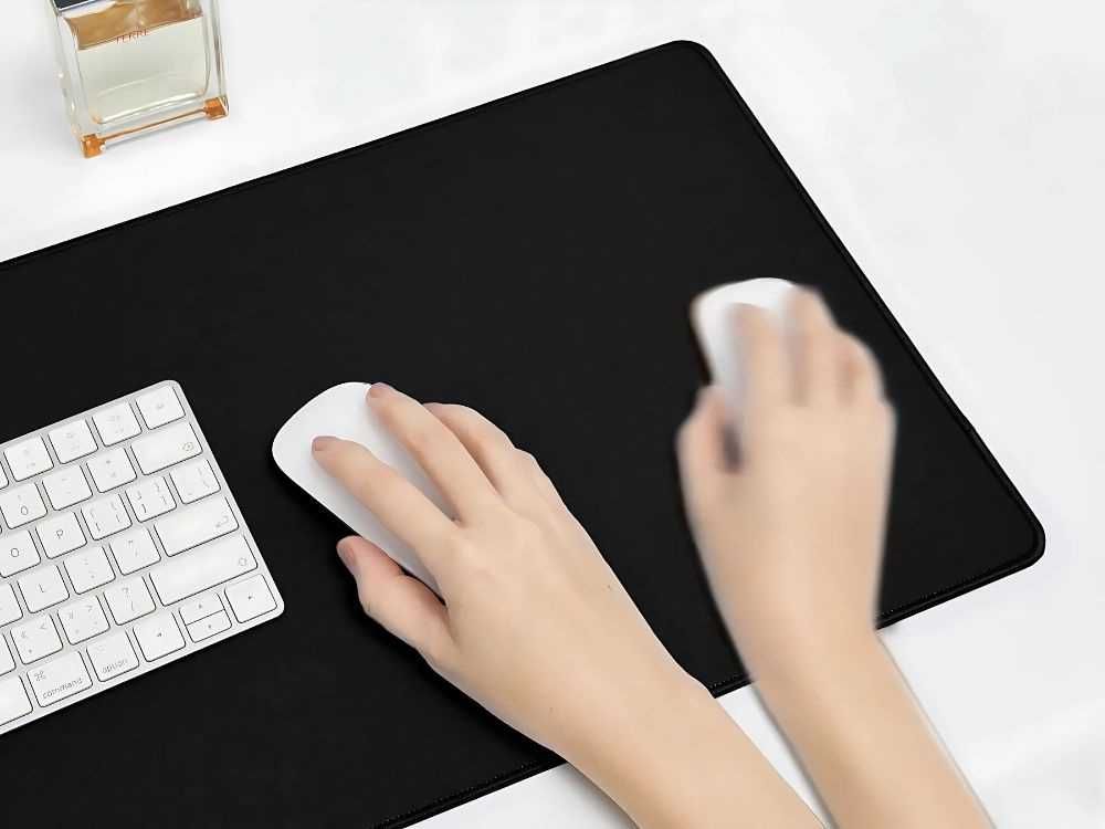 Podkładka gaming pod mysz klawiaturę xxl 90x40cm antypoślizgowa czarna