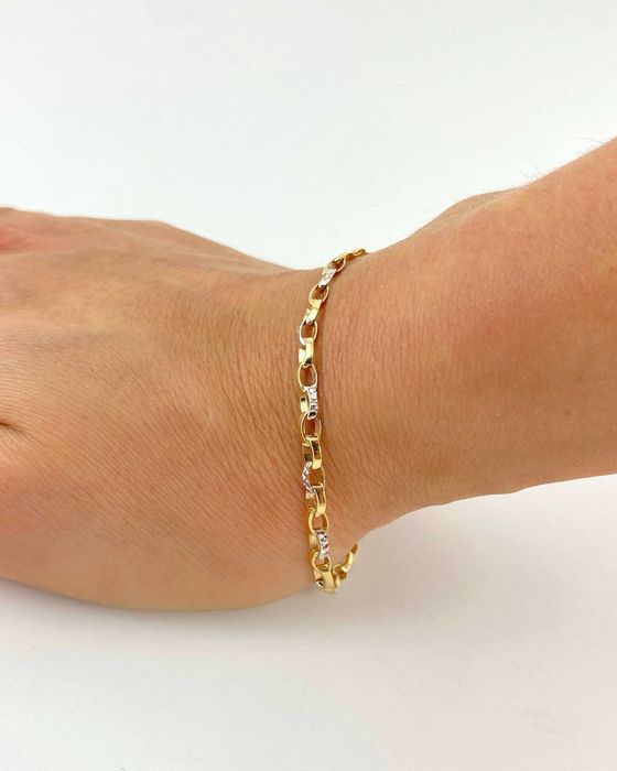 Cudowna ZŁOTA bransoletka PRÓBA 585 (14K) długość 18,5 cm