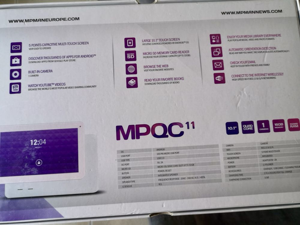 Tablet multitouch c/câmera 16Gb