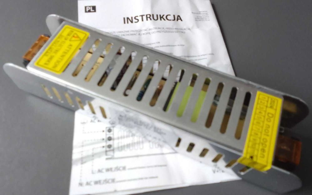 Zasilacz LED modułowy Slim 12V 60W 5A IP20 BERGE Transformator NOWY