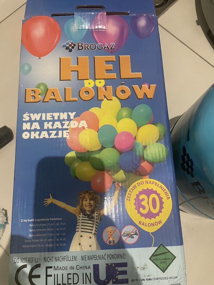 Butla na hel 30 balonow
