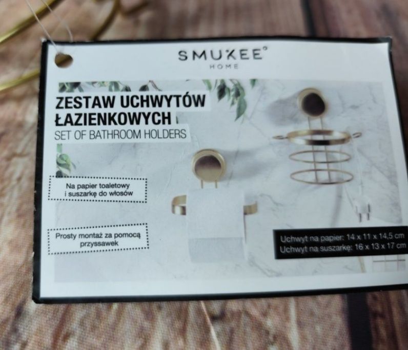 Zestaw uchwytów łazienkowych Smukee