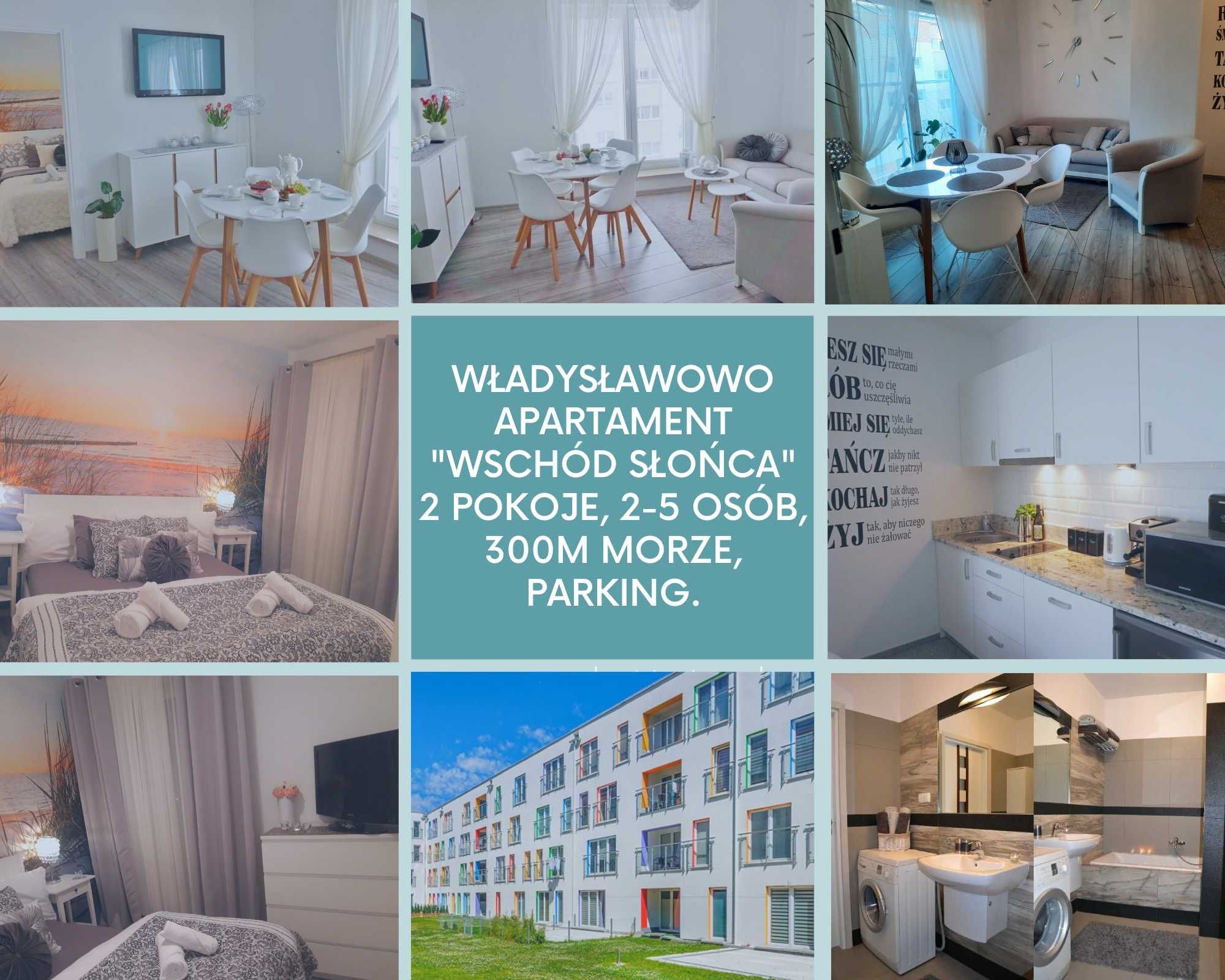 Apartament Władysławowo 2 pokoje 2-6/7 os parking 500m MORZE 2x balkon