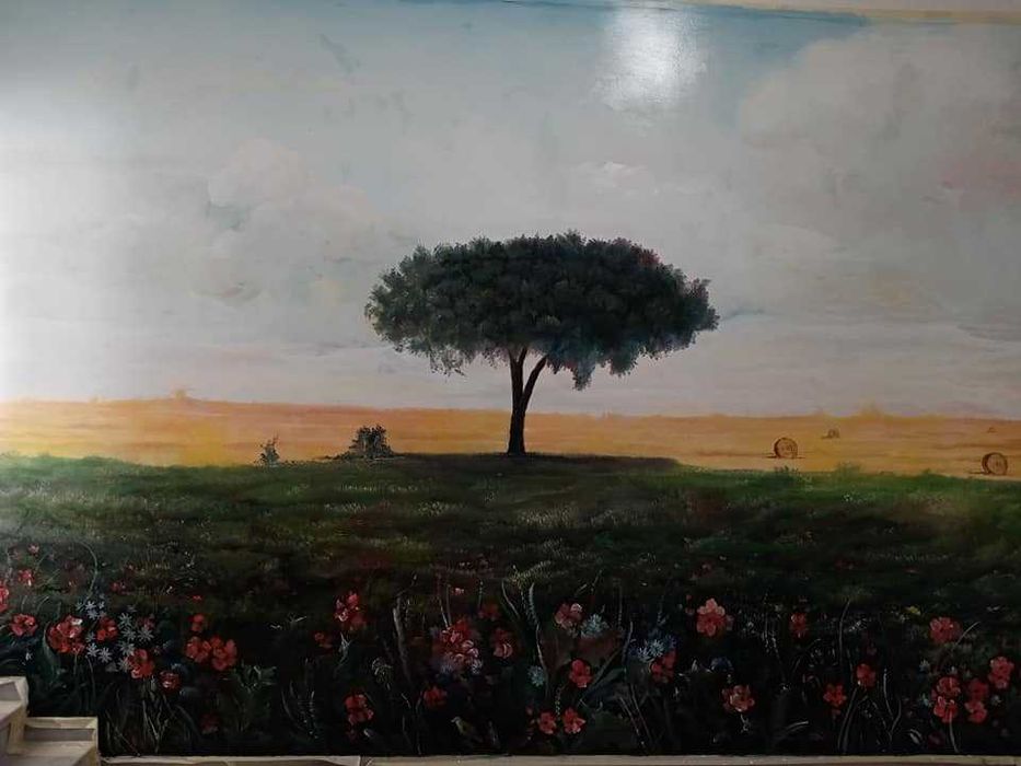 Pintura artística em parede.