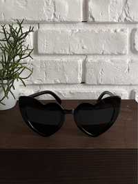Okulary serca czarne okulary czarne serduszka