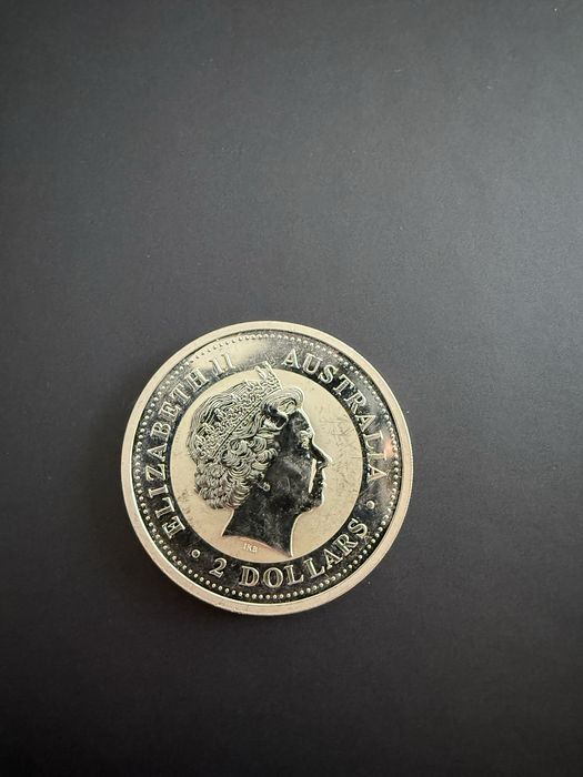 Moeda de 2 Onças de prata fina 0,999 Kookaburra (2oz) 2001