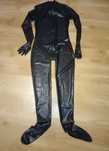 926/ OD RĘKI L Foto sesja nowy czarny catsuit kombinezon latex lateks