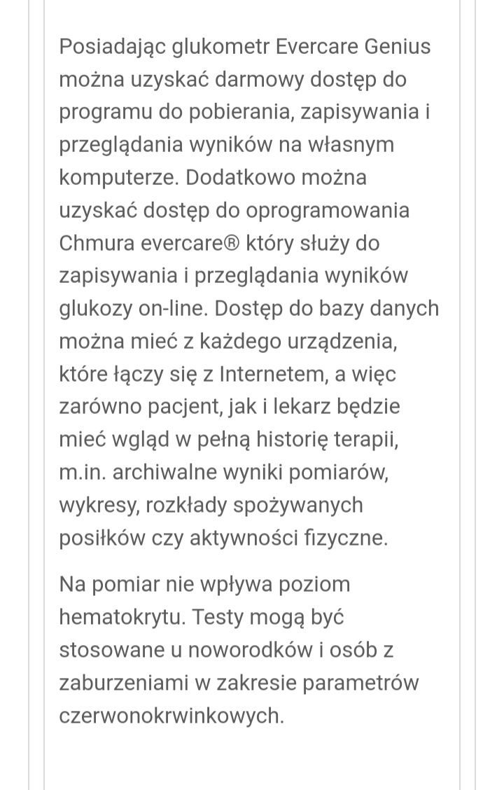 Głukometr Evercare Genius