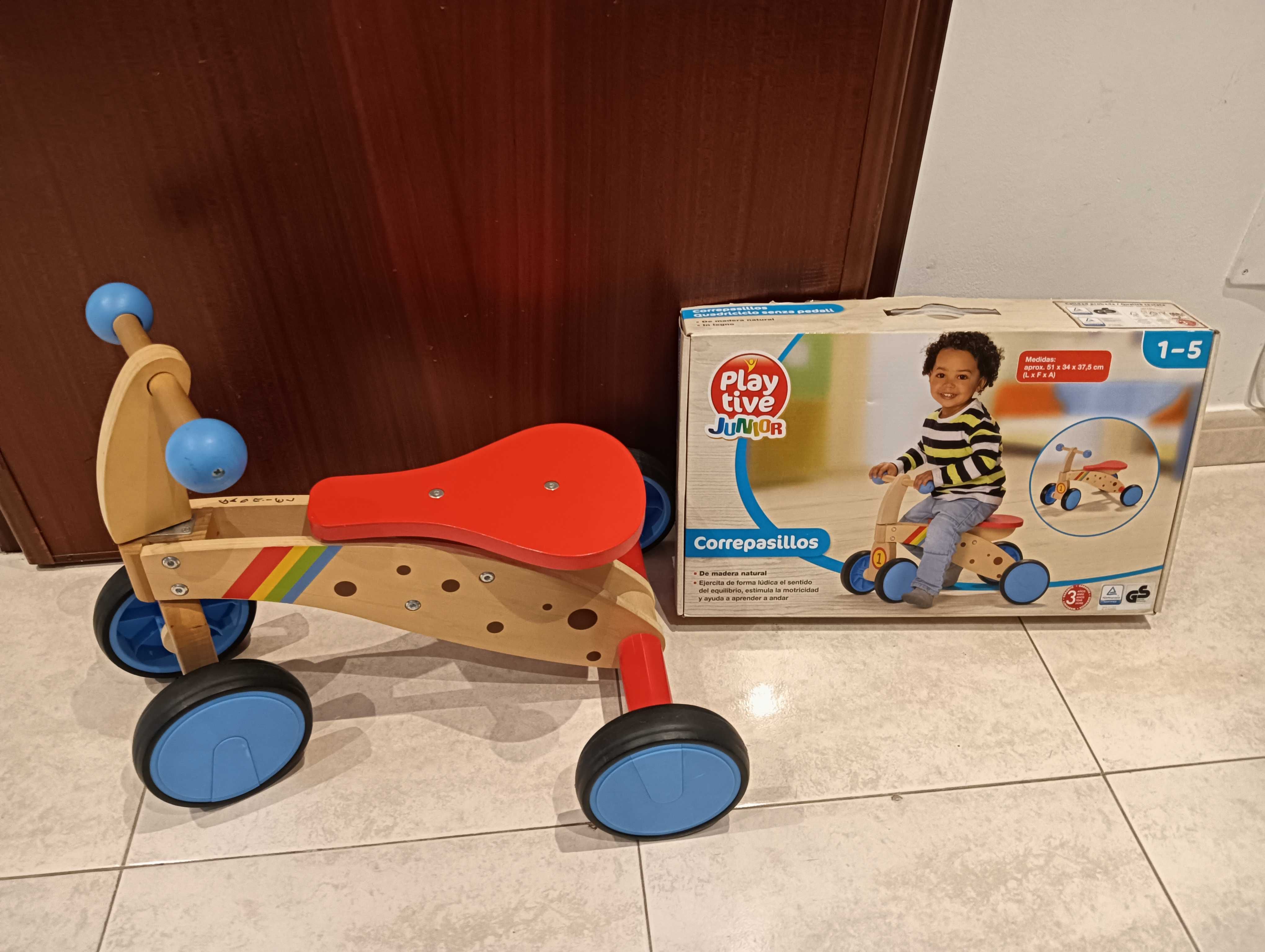 Triciclo madeira, Playtive Junior 1 aos 5 anos em excelente estado.