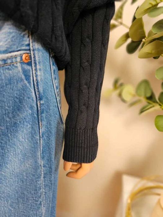 sweter męski granatowy 100% bawełna warkocz Gant L 40