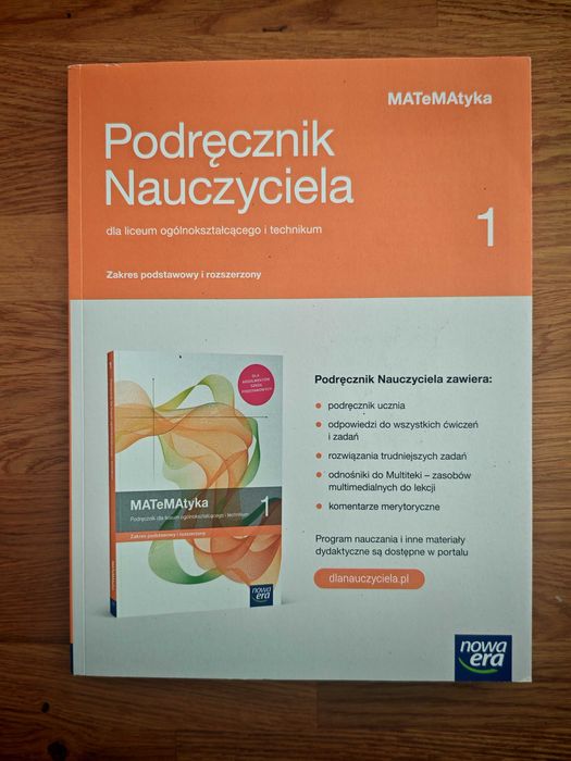 MATEMATYKA 1 - podręcznik nauczyciela NOWA ERA