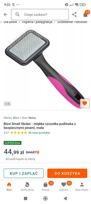 Szczotka pudlowka dla psów małych profesjonalna