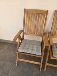 Conjunto de 8 cadeiras de jardim em madeira castanha clara JAVA