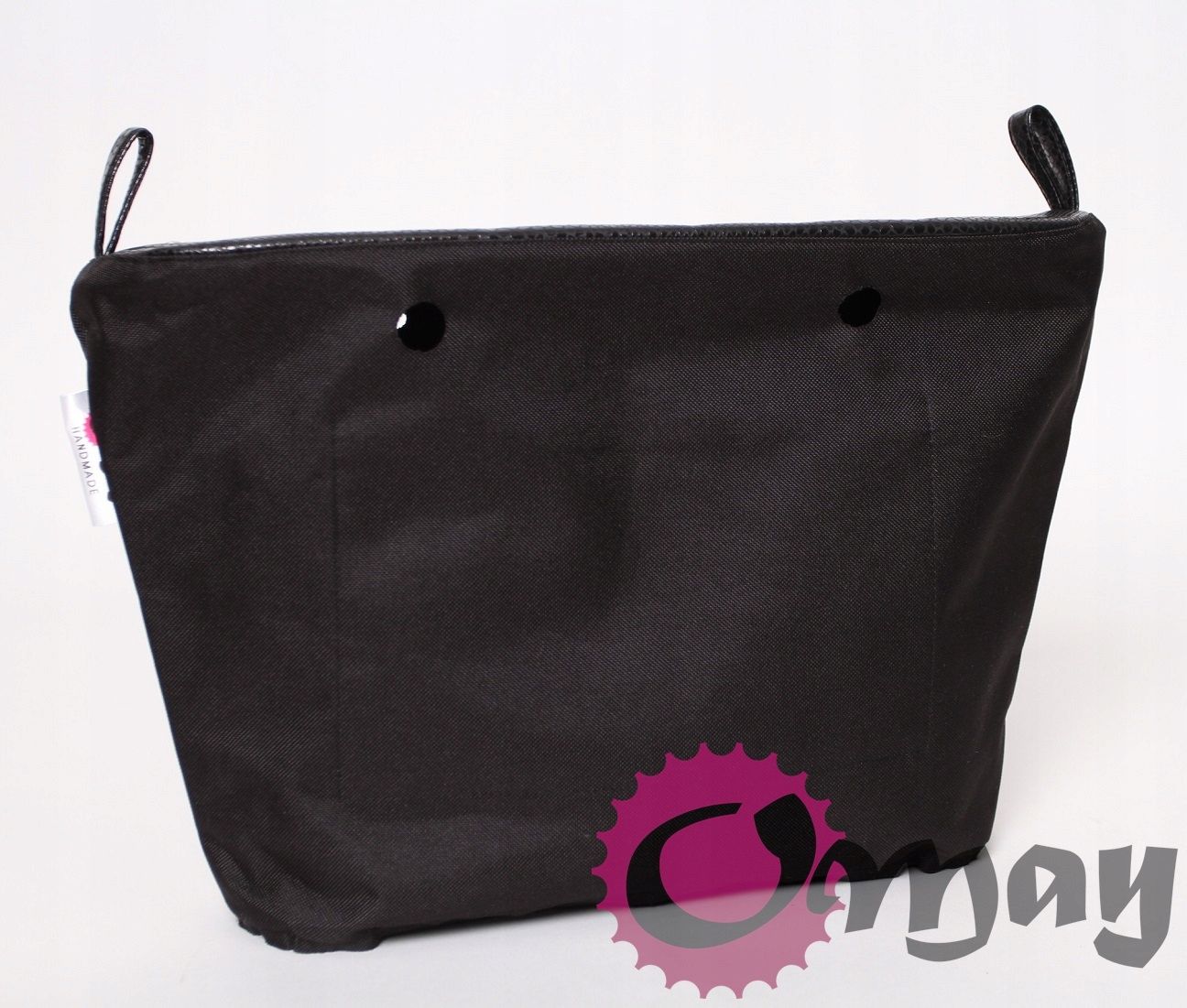 Czarny Wąż organizer do OBAG MINI eko skóra 2 kieszenie wkład OMAY