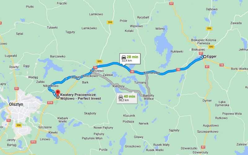Kwatery Noclegi Pracownicze Pokoje 1-4 os z lodówką WIFI TV FV Wójtowo