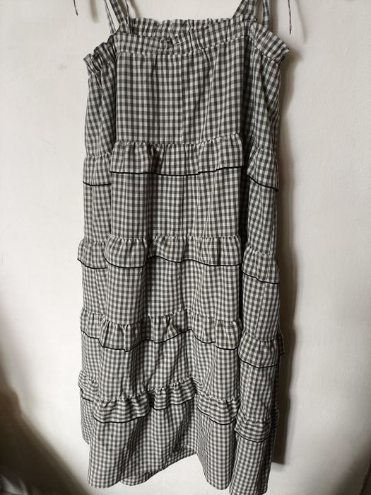 Vero moda стильне у клітинку плаття сарафан, один великий розмір