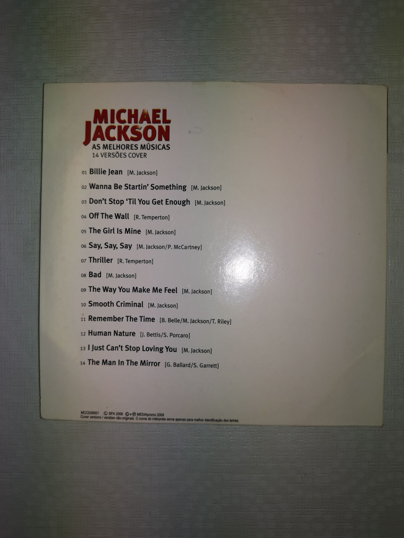 CD Michael Jackson 14 versões cover