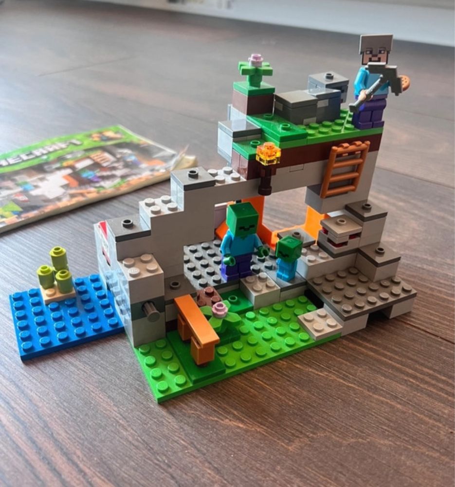 klocki lego minecraft jaskinia zombie 21141