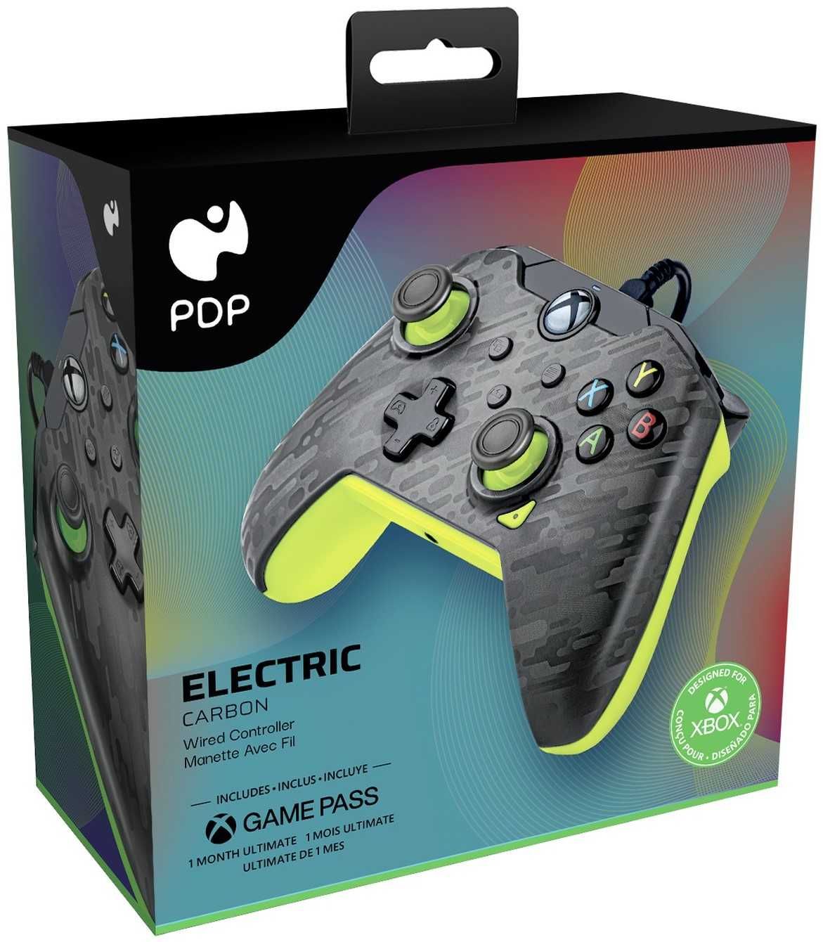 PDP Xbox Series Pad przewodowy Electric Carbon Xbox One