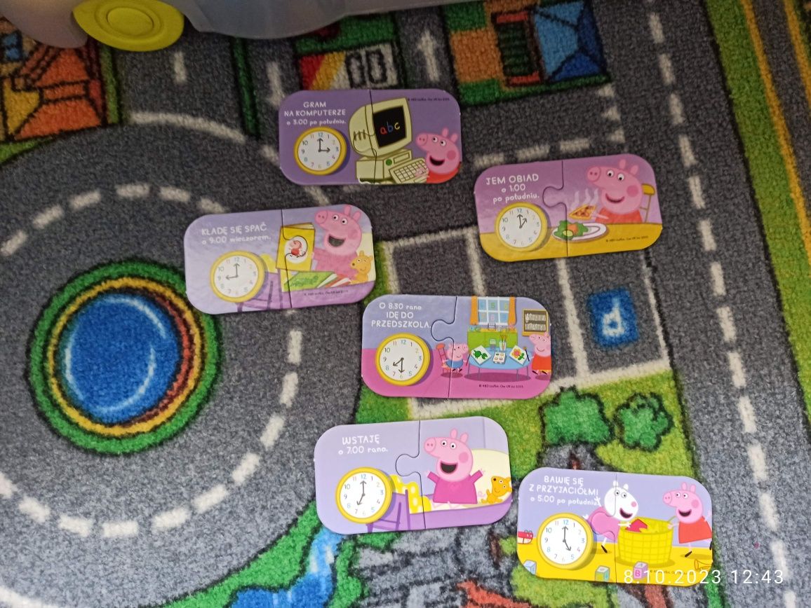 Puzzle edukacyjne świnka Peppa 3w1