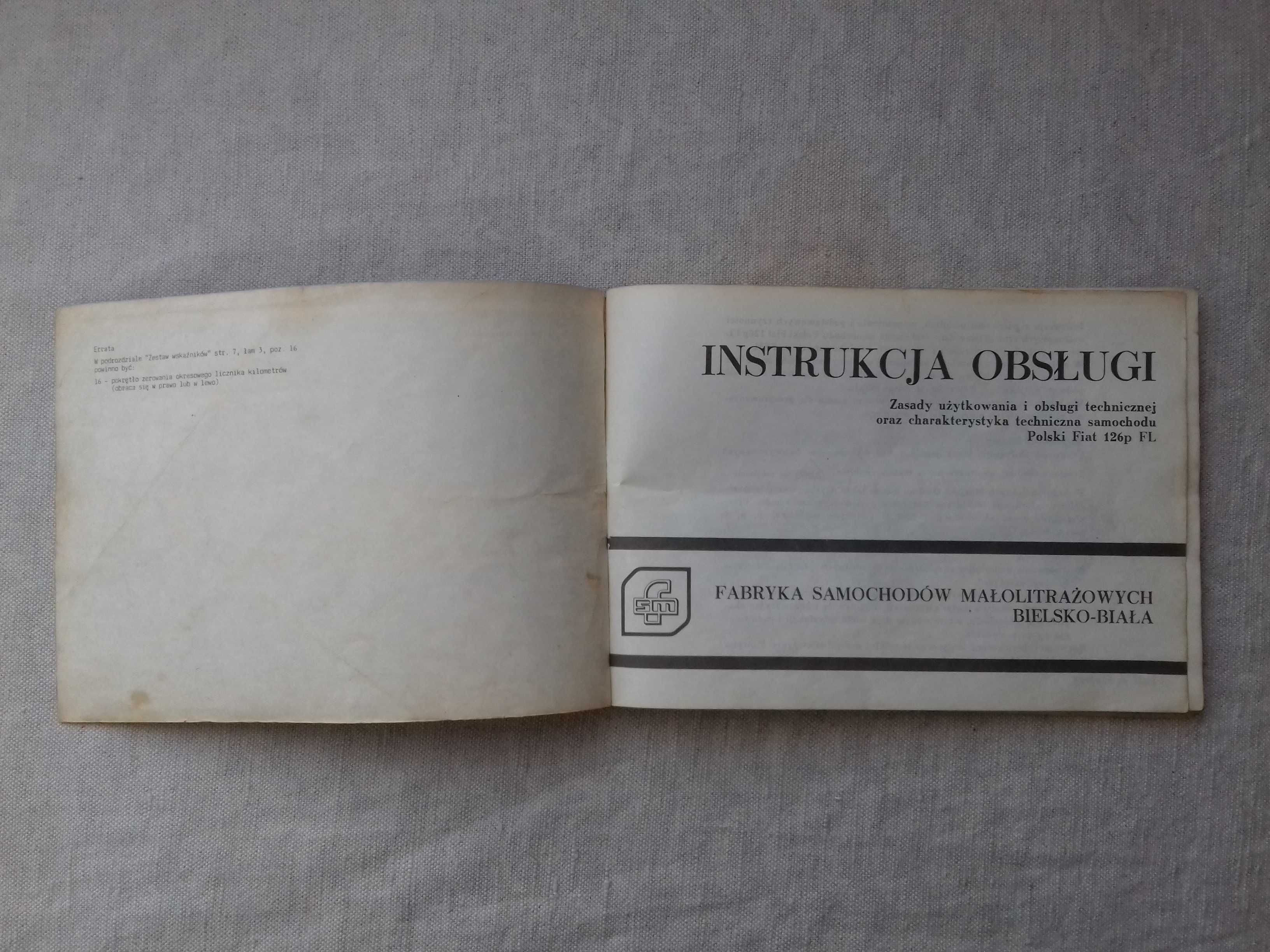 Instrukcja obsługi Fiat Polski 126p