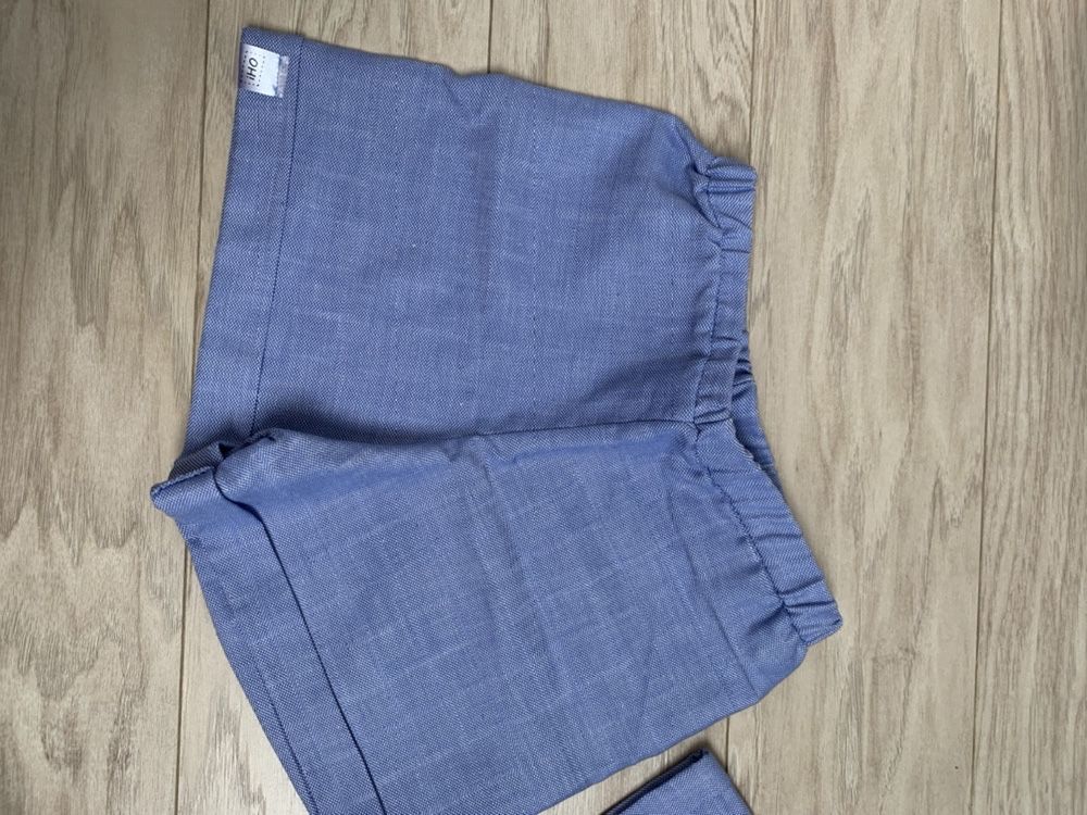 Spodnie spodenki szorty handmade len ala jeans