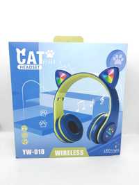 Наушники беспроводные накладные CAT EAR YW-018 Bluetooth блютуз гарнит