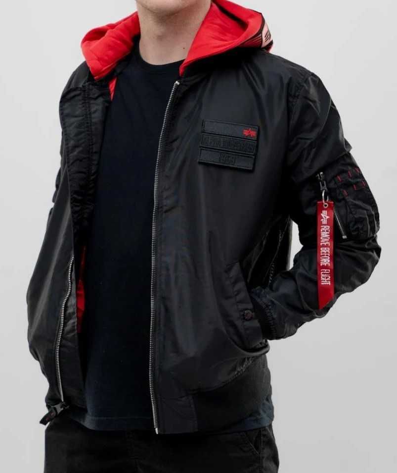 Nowa kurtka Alpha Industries MA-1 TT Hood Custom black rozm XXL