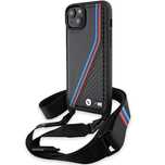 Etui Bmw M Edition Carbon Tricolor Lines & Strap na iPhone 15 Plus / 1
