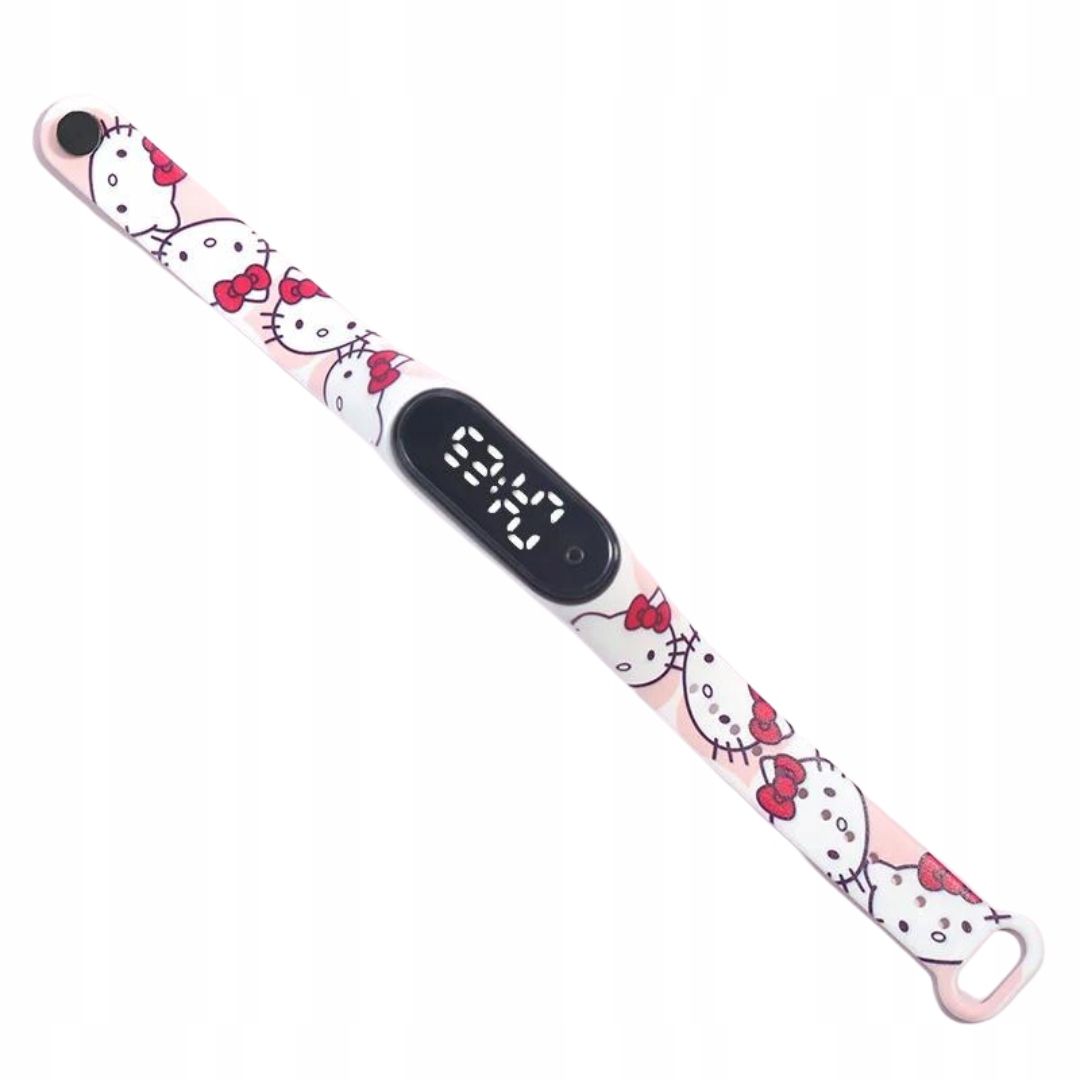 Zegarek Cyfrowy Led Hello Kitty Biały