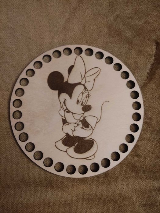 Baza dno koszyka spód koło grawer 15cm makrama