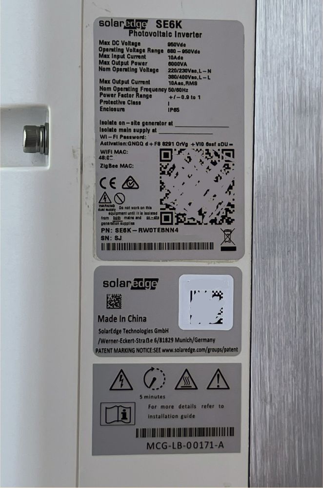 Falownik Solaredge SE6K WiFi RWOTEBNN4