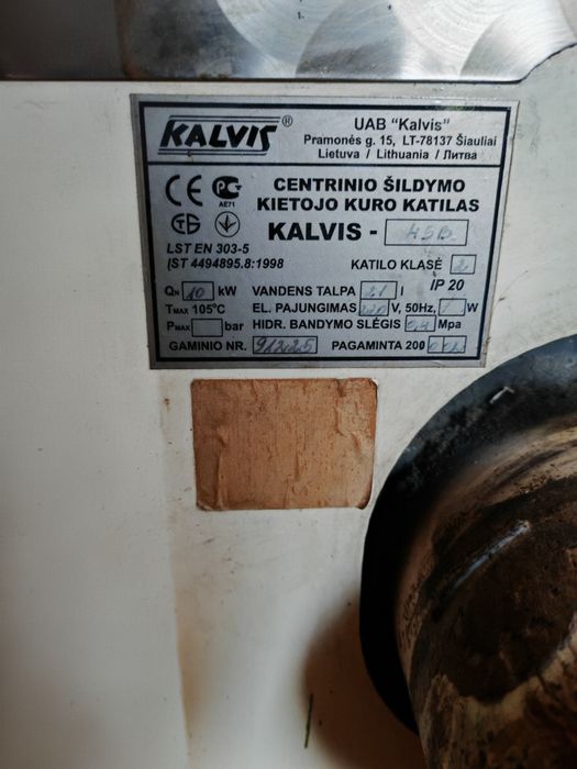 Piec z płaszczem wodnym Kalvis